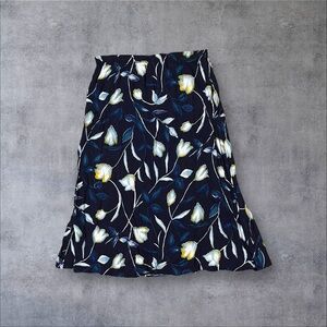 Blue Floral Maxi Skirt